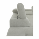 Ülőgarnitúra, világos szürke, szövet, balos, BUTON P