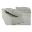 Ülőgarnitúra, világos szürke, szövet, balos, BUTON P