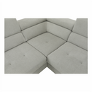 Ülőgarnitúra, világos szürke, szövet, balos, BUTON P