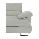 Ülőgarnitúra, világos szürke, szövet, balos, BUTON P