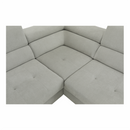 Ülőgarnitúra, világosszürke, szövet, jobbos, BUTON P