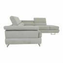 Ülőgarnitúra, világosszürke, szövet, jobbos, BUTON P