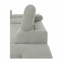 Ülőgarnitúra, világosszürke, szövet, jobbos, BUTON P