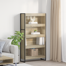 vidaXL Könyvespolc 2 pcs Sonoma 80 x 30 x 155 cm Faanyag