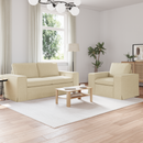 vidaXL Kanapé Szett 2 pcs Krém 182 x 80 x 82 cm szövet