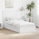 vidaXL Tárolós Ágy fejtámlával fiókkal Fehér 90 x 200 cm Faanyag