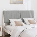vidaXL Kárpitozott fejtámla Világosszürke 135 cm Tömör fenyőfa