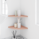 vidaXL Lebegő polc polcokkal tárolóval 2 pcs Rózsaszín 30 x 30 x 2 cm