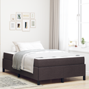 vidaXL Boxrugós ágy Sötét Barna 120 x 200 cm szövet