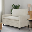 vidaXL Kanapé Krémszínű 126 x 81 x 87,5 cm Bársony
