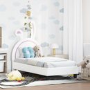 vidaXL Gyerekágy keret fejtámlával Fehér 70 x 140 cm PU