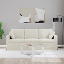 vidaXL Kanapé Krém 198 x 78 x 80 cm Bársony