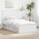 vidaXL Ágykeret fejtámlával Fehér 100 x 200 cm Tömör fenyőfa
