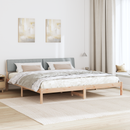 vidaXL Ágykeret Barna és világosszürke 200 x 200 cm Tömör fenyőfa
