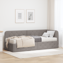 vidaXL Sarokágy keret Tópszínű 80 x 200 cm szövet
