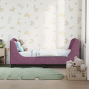 vidaXL Gyerekágy keret fejtámlával Lila 70 x 140 cm Bársony