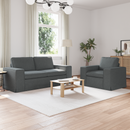 vidaXL Kanapé Szett 2 pcs Sötétszürke 182 x 80 x 82 cm szövet