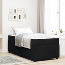 vidaXL Ágykeret matracmal Fekete 90 x 190 cm szövet