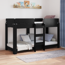 vidaXL Szükidő ágy Fekete tölgy 75 x 190 cm Faanyag