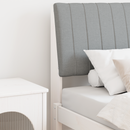 vidaXL Kárpitozott fejtámla Világosszürke 80 cm Tömör fenyőfa