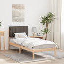 vidaXL Ágykeret Kárpitozott Fejtámlával Tópszínű 75 x 190 cm