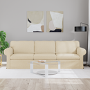 vidaXL Kanapé Krém 245 x 82 x 80 cm szövet