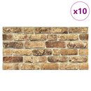 vidaXL Fali panelek 10 pcs Sötét Homok 100 x 50 cm EPS Hab
