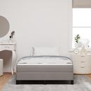 vidaXL Boxrugós ágy matracmal Tópszínű 120 x 190 cm szövet