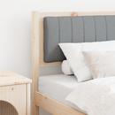 vidaXL Kárpitozott fejtámla fejtámlával Barna 80 cm Tömör fenyőfa