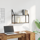 vidaXL Falpolc polcokkal tárolóval Régi fa 60 x 21 x 51 cm Faanyag