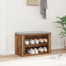 vidaXL Cipőtartó polcokkal tárolóval Régi fa 75 x 35 x 45 cm Faanyag
