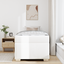 vidaXL Ágykeret matracmal Fehér 100 x 200 cm szövet