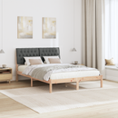 vidaXL Ágykeret Kárpitozott Fejtámlával fejtámlával Barna 150 x 200 cm
