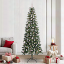 vidaXL Mű karácsonyfa 300 LED-del Zöld 240 cm PVC és Műanyag és Acél