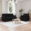 vidaXL Kanapé Szett 2 pcs Fekete 162 x 80 x 85 cm szövet