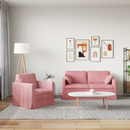 vidaXL Kanapé Szett 2 pcs Rózsaszín 158 x 78 x 80 cm Bársony