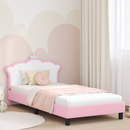 vidaXL Gyerekágy kerettel Rózsaszín 90 x 190 cm PU