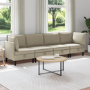 vidaXL Nappali bútor szett 4 pcs Homokszín Szövet