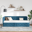 vidaXL Sarokágy keret Kék 80 x 200 cm Bársony