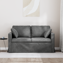 vidaXL Kanapé Sötétszürke 138 x 78 x 80 cm Bársony