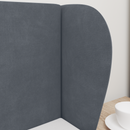 vidaXL Fejtámla Fül Homályos Szürke 40 x 23 x 6 cm Bársony