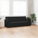 vidaXL Padlókanapé-ágy Fekete 213 x 70 x 77 cm Bársony