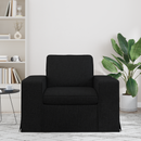 vidaXL Kanapé Fekete 103 x 80 x 82 cm szövet