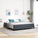 vidaXL Boxrugós ágy matracmal Sötétszürke 180 x 200 cm szövet
