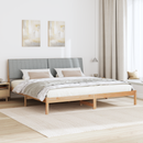 vidaXL Ágykeret fejtámlával Barna 200 x 200 cm Tömör fenyőfa