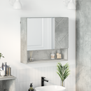 vidaXL Tükörszekrény tárolóval Beton Szürke 59 x 17 x 55 cm Faanyag
