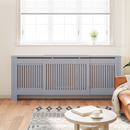 vidaXL Radiátor fedezék 2 pcs Szürke 205 x 20,5 x 81,5cm Faanyag