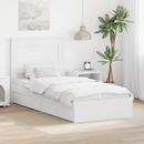 vidaXL Tárolós Ágy fejtámlával fiókkal Fehér 75 x 190 cm Faanyag