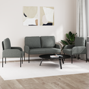 vidaXL Ülőgarnitúrák 3 pcs Sötétszürke 115 x 56 x 80 cm Furnér
