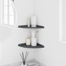 vidaXL Lebegő polc polcokkal tárolóval 2 pcs Antracit 24 x 24 x 2 cm